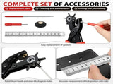 Leather Hole Punch with Stainless Steel Safety Lock - Heavy-Duty Punch Tool for Belts, Plastic, V1366-AZ2-W-14992