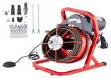 Drain Cleaner Machine Drain Auger 50FT x 1/2 Inch Manual Feed & 4 Cutters V952-SDJJKLSGDSTJZQNLAV3