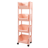 Compact Rolling Storage Organizer Large Capacity Mobile Utility Cart Movable Storage Book Shelf with V1294-YM0901-3116230010913