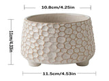 Pinecone Shaped Ceramic Storage Jar with Three Legs - Unique Kitchen Organizer for Utensils Spices V1366-AZ2-W-12990