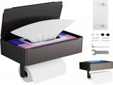 Toilet Roll Holder - Toilet Roll Holder with - Toilet Paper Holder - Small & Tray V1188-MS101-01717-1