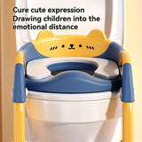 children's toilet trainer, toilet assistance ladder, portable toilet seat, PVC cushion, foldable V1102-113-40869-BLU-PVC