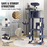 Cat Tree 174 cm Cat Tower with Cat Condos Sisal Scratching Post Dark Grey V952-DXSMS8C2FSH0S4J5KV0