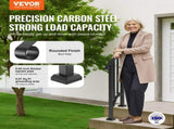 Handrails for Outdoor Steps, 1-2 Step Stair Hand Rail Kit, Transitional Carbon Steel Railings with V952-BPXGMDZLSLZFZ28P2V0