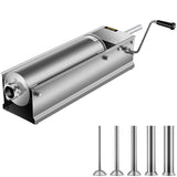 Manual Sausage Stuffer, 7 L / 15 LBS Horizontal Sausage Machine, Dual-Speed Meat Stuffer, Made of V952-GCJSDSPS7L0000001V0