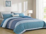 Classic Hydrangea Soft Quilted 3 Pc Bedspread & Pillow Cover Set V745-AC080501Q13U