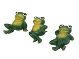 3pcs Outdoor Frog Ornament American Style Innovative Simulation Frog Statues for Yard Home V1294-YM0901-3111240102511