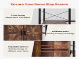 6 Tier Corner Bookshelf, Tall Corner Bookcase Storage Doors, Large L-Shaped Bookshelf Organizer V952-ZLSZJSNJTMK7N90ZV001V0