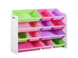 Levede 12Bins Kids Toy Box Bookshelf TB1004-WH