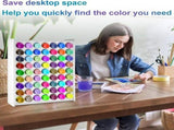 Paint Organizer, 63 Holes Acrylic Organizer Craft Storage Crafts Holder Vertical V1192-AZ-W-17875