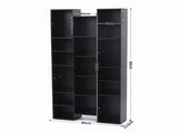 Artiss Bookshelf Display Shelves CD DVD Storage Rack Tall Bookcase Black FUR-S-CD-SHELF-BK