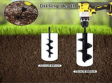High-Strength Steel Garden Auger Drill Bit for Planting and Digging-Black V1107-119-BLA-38998