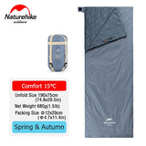 Naturehike Camping Sleeping Bag 15&degC Lightweight Compact for Spring Autumn V1102-132-GRA-06958