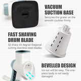 Rotary Ice Shaver Manual White - Stainless Steel Blade, Quick Labor-Saving Handle, Safe Stable V1192-AZ-W-2561
