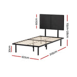 Artiss Bed Frame King Single Size Metal Frame NOR MBED-C-NOR-KS-BK