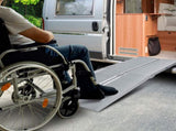 Kartrite 5ft Aluminium Foldable Wheelchair Ramp Non-Slip R02 Silver RAM-WCR-R02-5FT