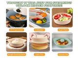 31 Double-Layer Food-Grade Silicone Microwave Steamer with Collapsible Design BPA-Free, V1341-ZY-WUHPLQE8-L-BLUE