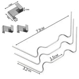 100 Pack Stainless Steel Greenhouse Glass Clips, W and Z Type Clamps for Polycarbonate and V1189-LC-HW-00484