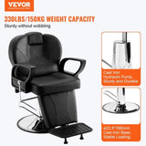 VEVOR Salon Chair, Hydraulic Recliner Barber Chair for Hair Stylist, 360 Degrees Swivel 90&deg;-130&deg; V952-SLYZ3322485Y2EKLKV0