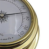 4 Pcs Boat Barometer Clock Thermometer Hygrometer Weather Station Set Wall Mounting Type Brass for V1366-AZ2-W-14405