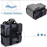 Desktop Computer Case Belt Holder with Pockets for Keyboard, Cable, Headphone, Ideal for V1366-AZ2-W-03889