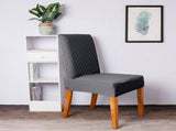 Stretch Solid Diamond Lattice Dining Chair Cover Removable Washable Short Dining Chair Protector for V1294-YM0901-H40121DGY