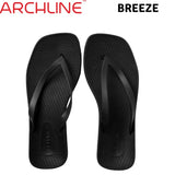 ARCHLINE Breeze Arch Support Orthotic Thongs Flip Flops Arch Support - Black - 41 EUR V563-ARB001-BLK-41