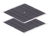 2Pcs Portable 25W Solar Panel Board 20V 60A Solar Charge Controller for Camping Emergency V1294-YM0901-3114210080711