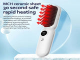 Black Professional Cordless Hair Straightener Brush - 4-in-1 EMS Scalp Massager & Ionic V1268-MZ000167