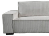 Reno 3 Seater Sofa Grey Colour Fabric Upholstery Wooden Structure Knock Down Feature In Back & Arms V43-SOF-RNO-GR