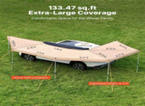 270 Degree Awning with Bulit-in LED Lights, 12.4 Driver Vehicle Awning, Waterproof UV50 Car V952-QCCP20359FTH42QCL001V9