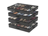 Artiss Under Bed Shoe Storage Containers X4 Box Organiser 12 Pairs Fabric Grey UBS-DIY-LIN02-GYX4