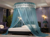 Mosquito Net Bed Canopy for Girls, Princess Canopy Bed Curtain Fine Sheer Mesh Dome Bed Canopies, V1369-AZ3-W-15401