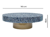 BLUESY MOTHER OF PEARL HAND MADE COFFEE TABLE V742-FEH7