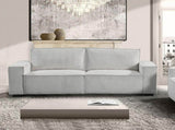 Reno 3 Seater Sofa Grey Colour Fabric Upholstery Wooden Structure Knock Down Feature In Back & Arms V43-SOF-RNO-GR