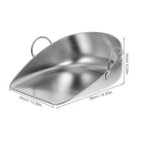 Stainless Steel Dustpan with Ergonomic Handle for Home and Farm Use V1369-AZ3-W-19132