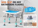Shower Chair, Adjustable Height Shower Stool with Crossbar Support, Shower Seat for Inside Shower or V952-LYDFXLHJPEWFYGW6TV0