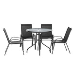 Gardeon Outdoor Dining Set Table and Chairs Patio Garden Furniture Bistro Set FF-STA-DINING-BK