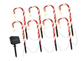 12 Pack Solar Candy Cane 8 Modes Xmas Decorations Ground Stake Outdoor Pathway Candy Cane V1294-YM0901-3119240105111