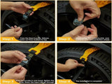 10 pcs Snow Socks 185-225 Mm, Yellow Snow Chains, Adjustable Emergency Traction Cables Anti-Slip V1188-MS-227-1716