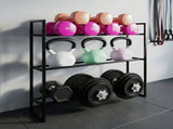 Centra Dumbbell Rack 3 Tier Weight Storage Organiser Stand Holder Home Gym 270kg SP1080-BK-3-AU