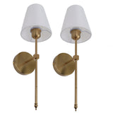 Wall Sconces Sets of 2 Hardwired Bathroom Vanity Light Fixture with Whiteshade E26 E27 Wall V1294-YM0703-3119230086211