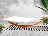 Gardeon Hammock Bed Outdoor Camping Garden Timber Hammock with Stand HM-TIM-ARC-DOU-FLA-AB