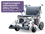 EQUIPMED Power Electric Wheelchair, Airline Approved Wheelchair, Extra Lightweight, Long Range, V219-HELWLCEQPSS7A