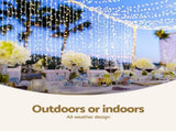 3X6M Christmas Lights Curtain Light Cool White 600 LED Jingle Jollys XMAS-CUR600-6M-WH