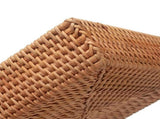 2X Rattan Napkin Holder Square,Wicker Basket for Kitchen,Flat Holders Woven V1366-AZ2-W-14463