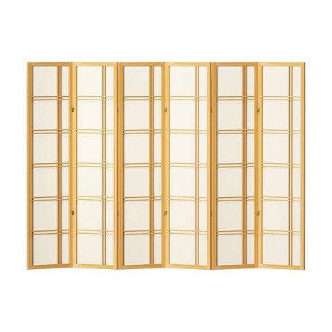 Artiss 6 Panel Room Divider Screen 265x179cm Nova Natural RD-7001-6P-NT