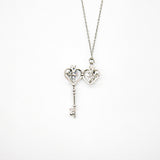 Gift Box - Key White Gold Aroma Necklace Purify Oil Blend V760-GBAJ - 38