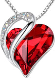nfinity Love Heart Necklace, Birthstone Necklace for Women, Jewelry for Women with Healing Crystals, V1164-325776