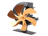 Stove 6 Blades Fireplace Heat Powered Fast Wind Circulation Half Moon Pattern Thermoeletric V1294-YM0706-3114230120012